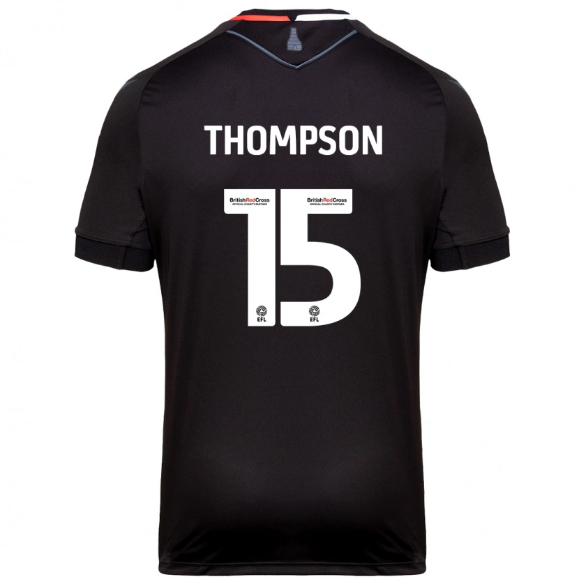 Danxen Niño Camiseta Jordan Thompson #15 Negro 2ª Equipación 2024/25 La Camisa