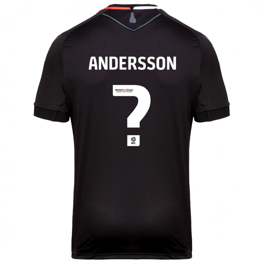 Danxen Niño Camiseta Edwin Andersson #0 Negro 2ª Equipación 2024/25 La Camisa