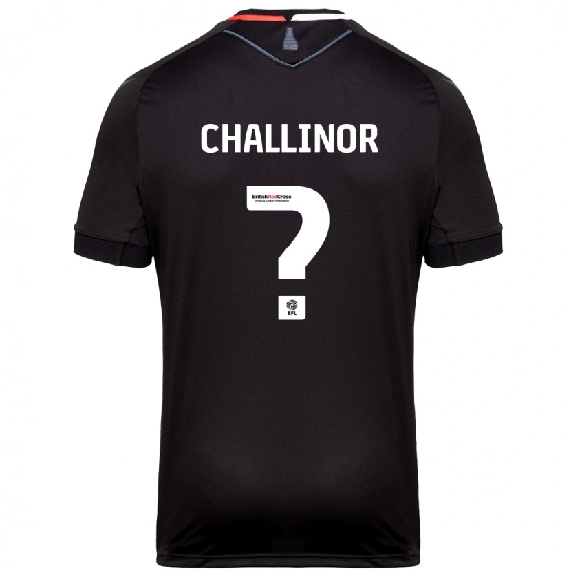 Danxen Niño Camiseta Oliver Challinor #0 Negro 2ª Equipación 2024/25 La Camisa