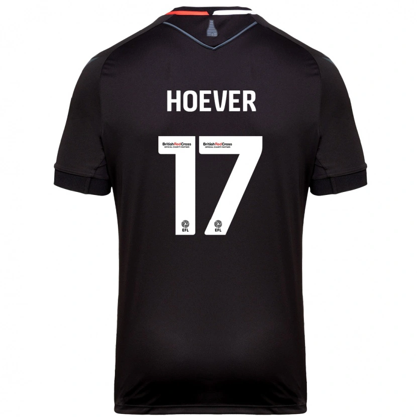 Danxen Niño Camiseta Ki-Jana Hoever #17 Negro 2ª Equipación 2024/25 La Camisa