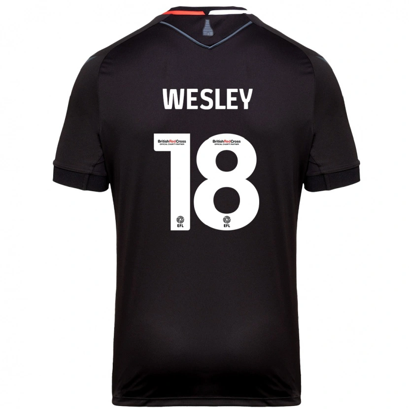 Danxen Niño Camiseta Wesley Moraes #18 Negro 2ª Equipación 2024/25 La Camisa