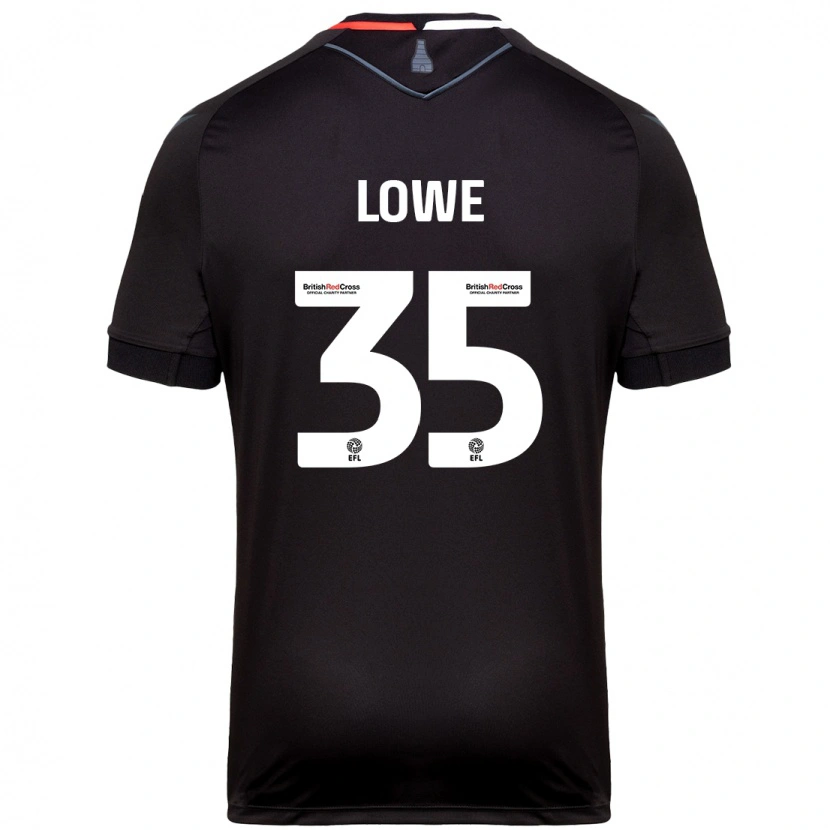 Danxen Niño Camiseta Nathan Lowe #35 Negro 2ª Equipación 2024/25 La Camisa