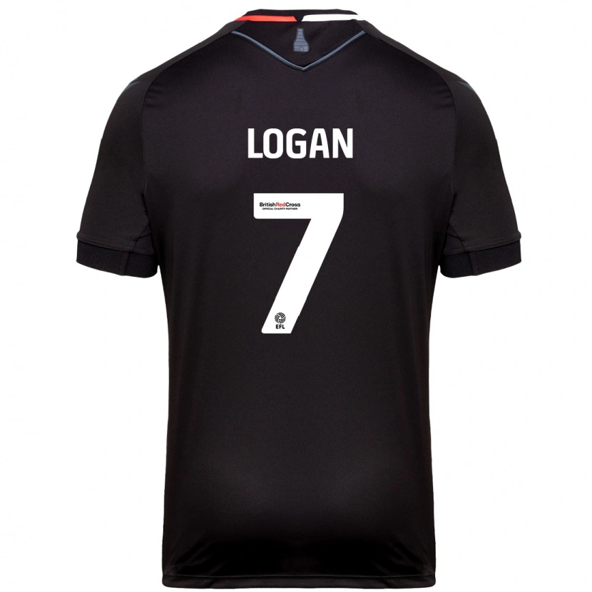 Danxen Niño Camiseta Heidi Logan #7 Negro 2ª Equipación 2024/25 La Camisa