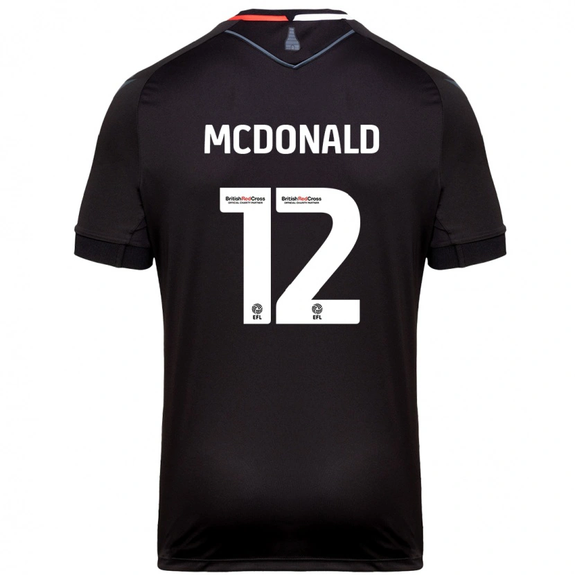 Danxen Niño Camiseta Kayleigh Mcdonald #12 Negro 2ª Equipación 2024/25 La Camisa