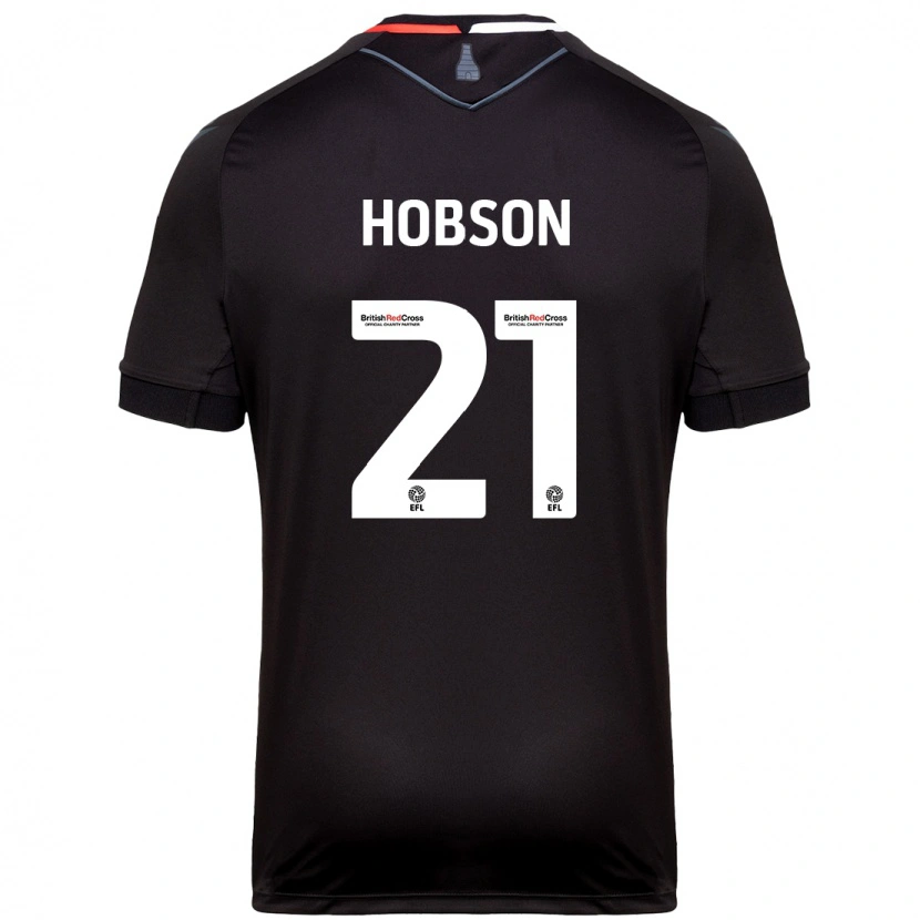 Danxen Niño Camiseta Elizabeth Hobson #21 Negro 2ª Equipación 2024/25 La Camisa