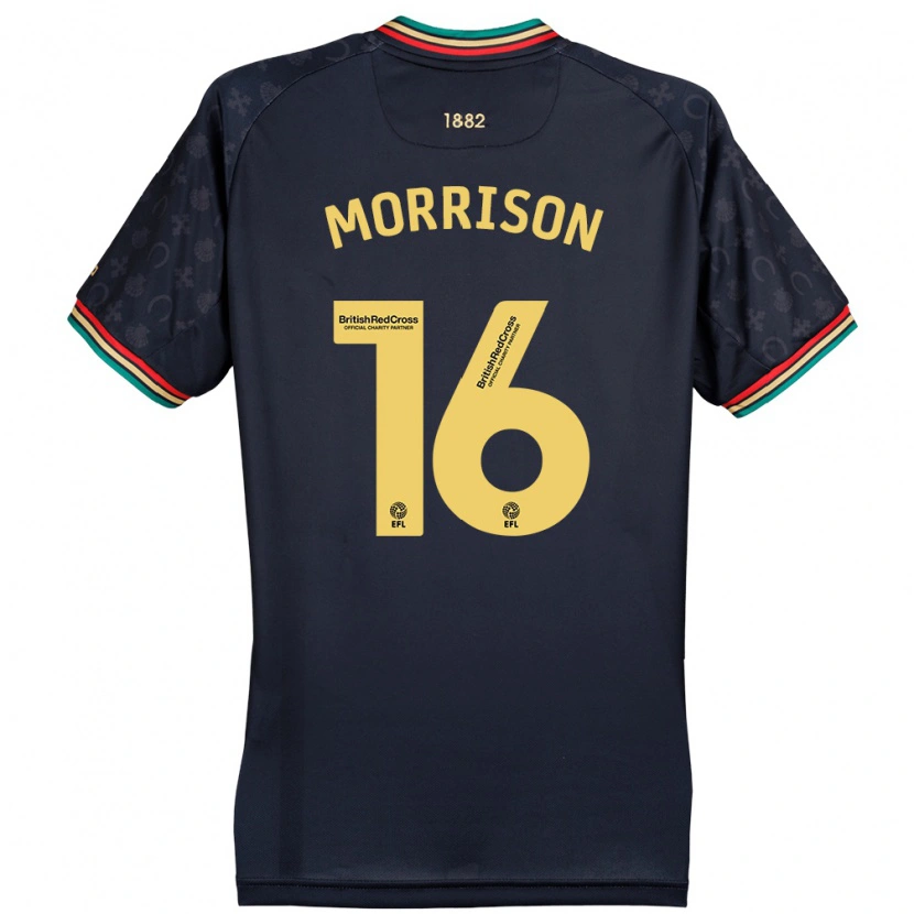 Danxen Niño Camiseta Liam Morrison #16 Azul Marino Oscuro 2ª Equipación 2024/25 La Camisa