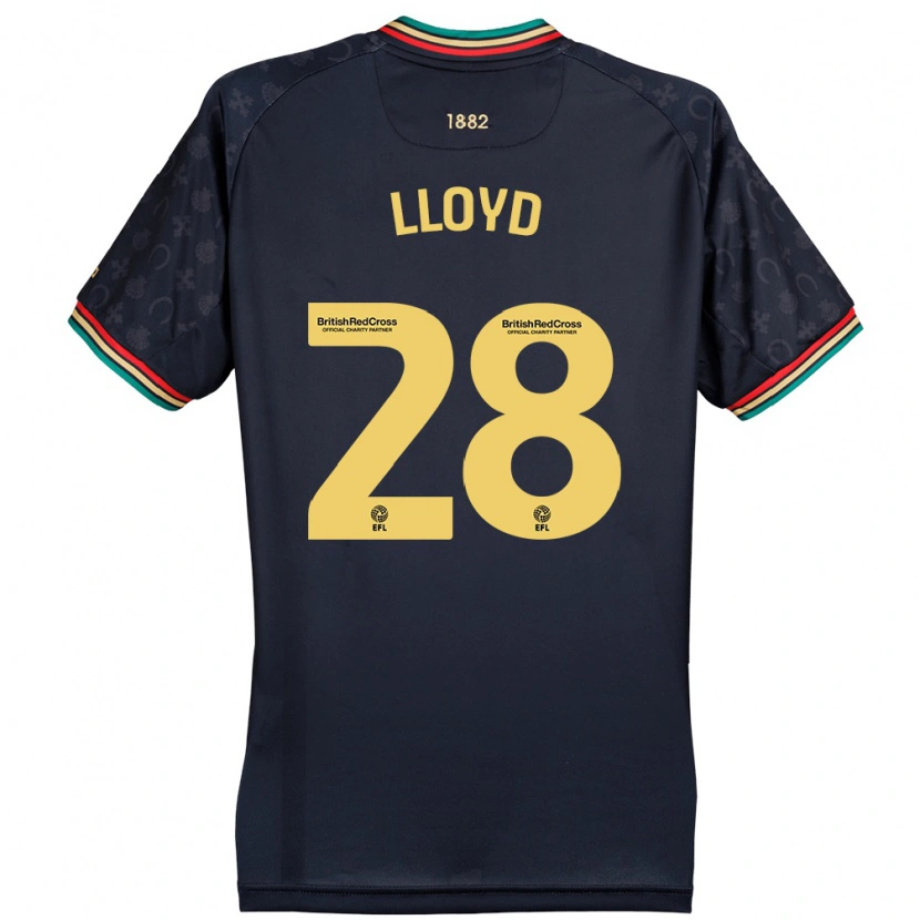 Danxen Niño Camiseta Alfie Lloyd #28 Azul Marino Oscuro 2ª Equipación 2024/25 La Camisa