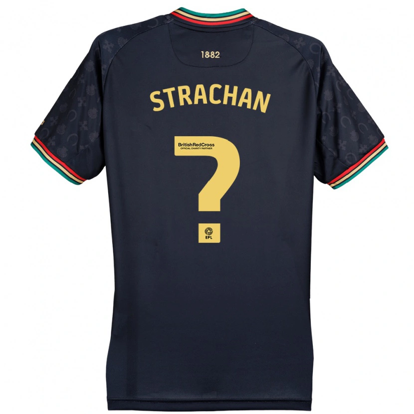 Danxen Niño Camiseta Lorenzo Strachan #0 Azul Marino Oscuro 2ª Equipación 2024/25 La Camisa