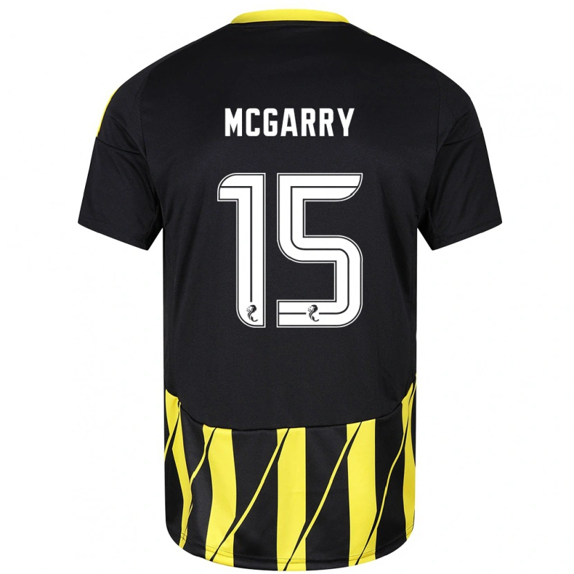 Danxen Niño Camiseta James Mcgarry #15 Negro Amarillo 2ª Equipación 2024/25 La Camisa