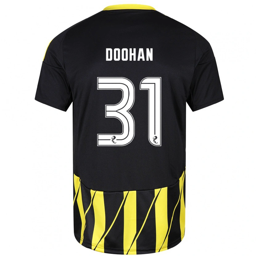 Danxen Niño Camiseta Ross Doohan #31 Negro Amarillo 2ª Equipación 2024/25 La Camisa