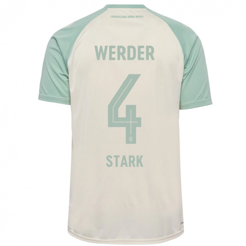 Danxen Niño Camiseta Niklas Stark #4 Blanquecino Verde Claro 2ª Equipación 2024/25 La Camisa