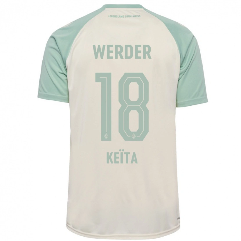 Danxen Niño Camiseta Naby Keïta #18 Blanquecino Verde Claro 2ª Equipación 2024/25 La Camisa