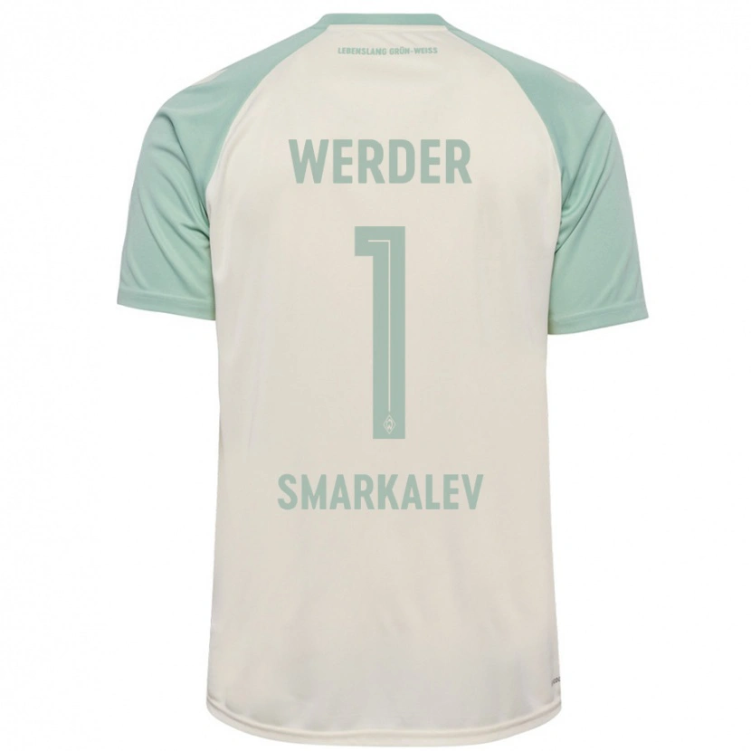 Danxen Niño Camiseta Stefan Smarkalev #1 Blanquecino Verde Claro 2ª Equipación 2024/25 La Camisa