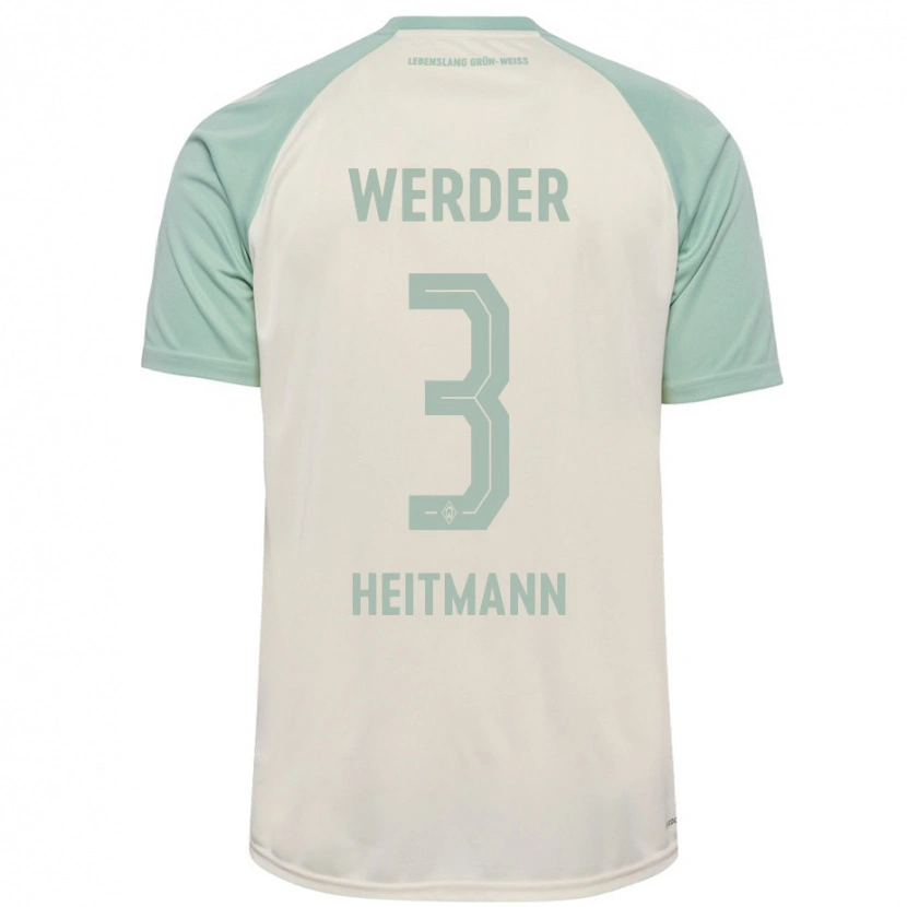 Danxen Niño Camiseta Mats Heitmann #3 Blanquecino Verde Claro 2ª Equipación 2024/25 La Camisa