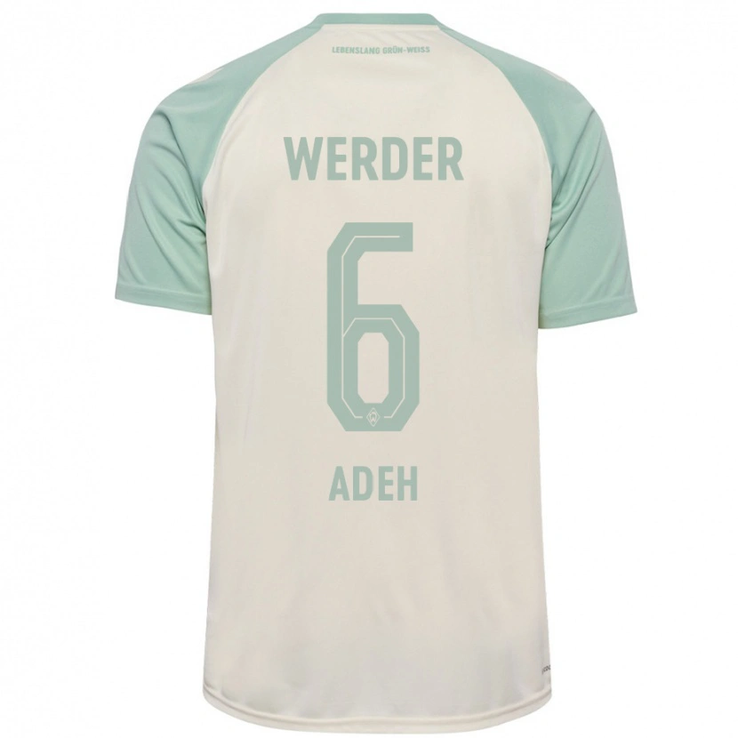 Danxen Niño Camiseta Wesley Adeh #6 Blanquecino Verde Claro 2ª Equipación 2024/25 La Camisa