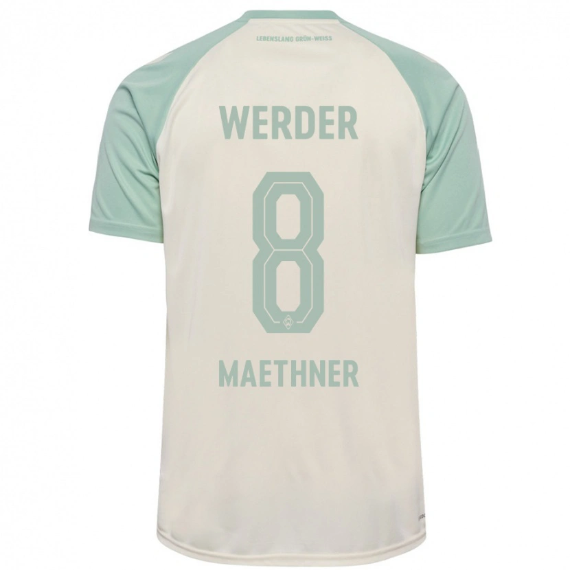 Danxen Niño Camiseta Finn Maethner #8 Blanquecino Verde Claro 2ª Equipación 2024/25 La Camisa