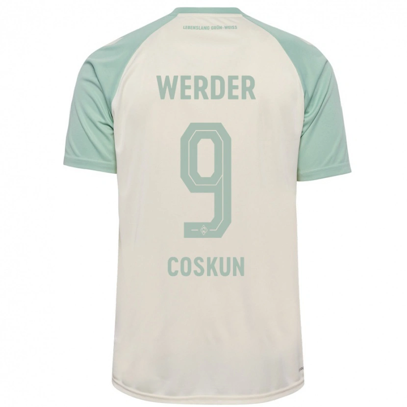 Danxen Niño Camiseta Boran-Firat Coskun #9 Blanquecino Verde Claro 2ª Equipación 2024/25 La Camisa