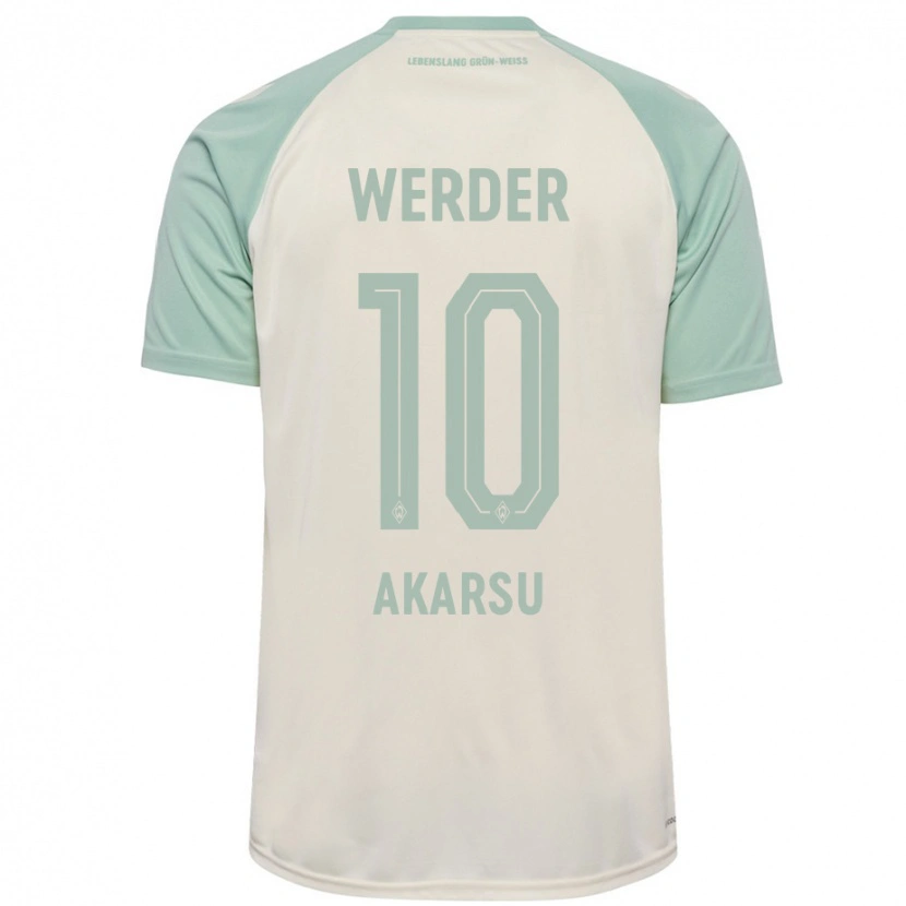 Danxen Niño Camiseta Mikail Bura Akarsu #10 Blanquecino Verde Claro 2ª Equipación 2024/25 La Camisa