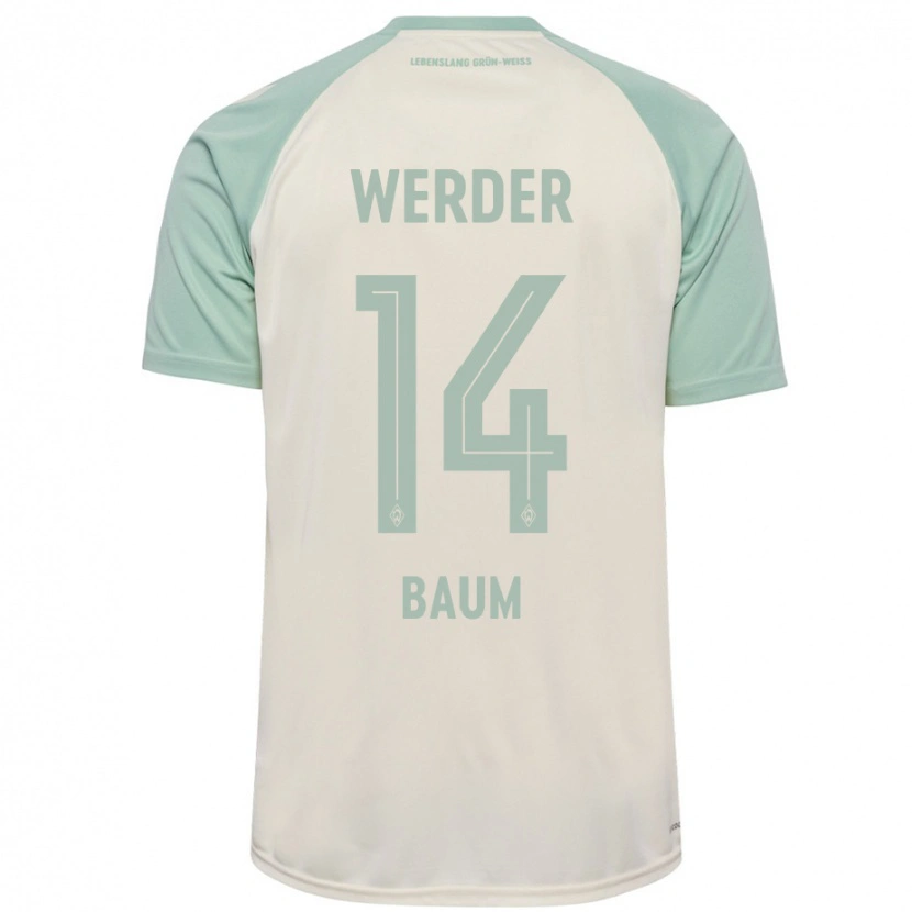 Danxen Niño Camiseta Lennart Baum #14 Blanquecino Verde Claro 2ª Equipación 2024/25 La Camisa