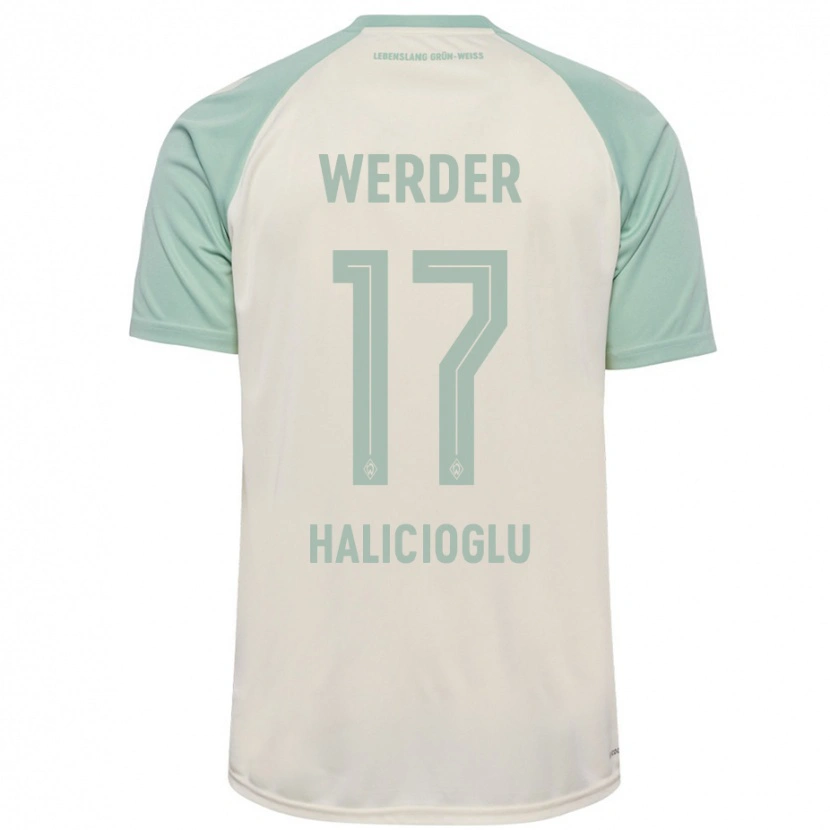 Danxen Niño Camiseta Arda Halicioglu #17 Blanquecino Verde Claro 2ª Equipación 2024/25 La Camisa