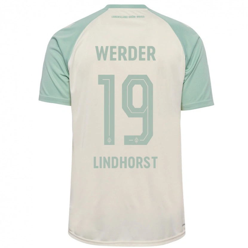 Danxen Niño Camiseta Jerrit Lindhorst #19 Blanquecino Verde Claro 2ª Equipación 2024/25 La Camisa