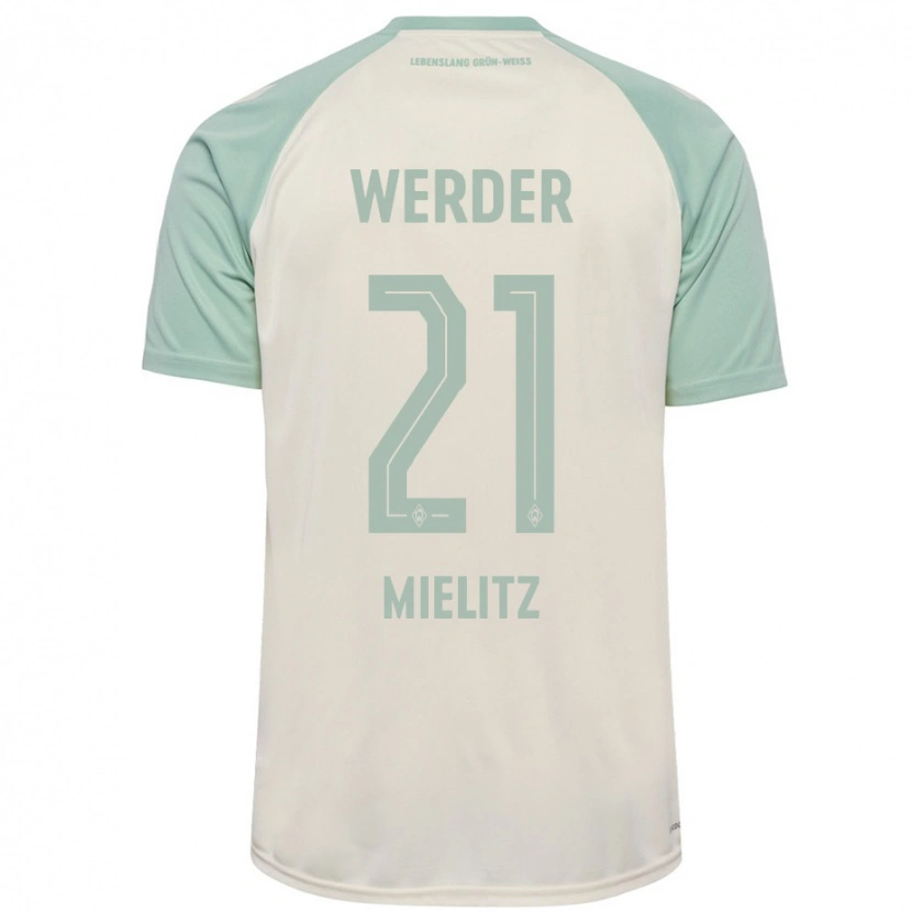 Danxen Niño Camiseta Sebastian Mielitz #21 Blanquecino Verde Claro 2ª Equipación 2024/25 La Camisa