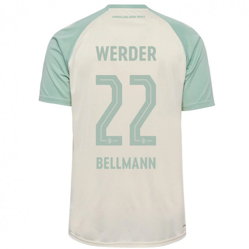 Danxen Niño Camiseta Paul Bellmann #22 Blanquecino Verde Claro 2ª Equipación 2024/25 La Camisa