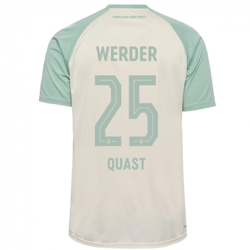 Danxen Niño Camiseta Sönke Quast #25 Blanquecino Verde Claro 2ª Equipación 2024/25 La Camisa