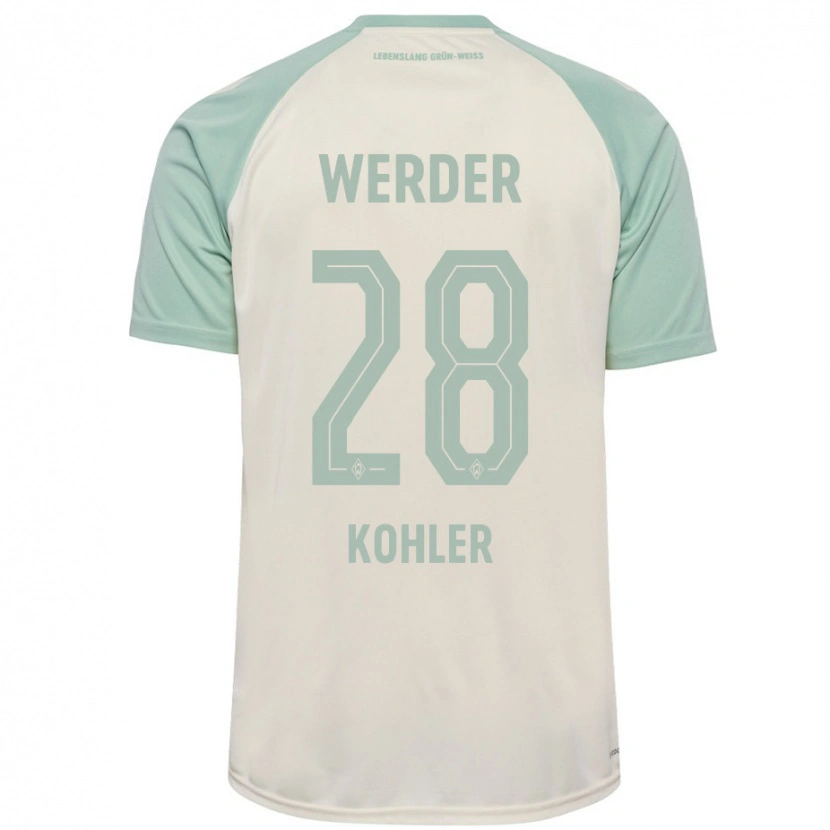 Danxen Niño Camiseta Ethan Kohler #28 Blanquecino Verde Claro 2ª Equipación 2024/25 La Camisa