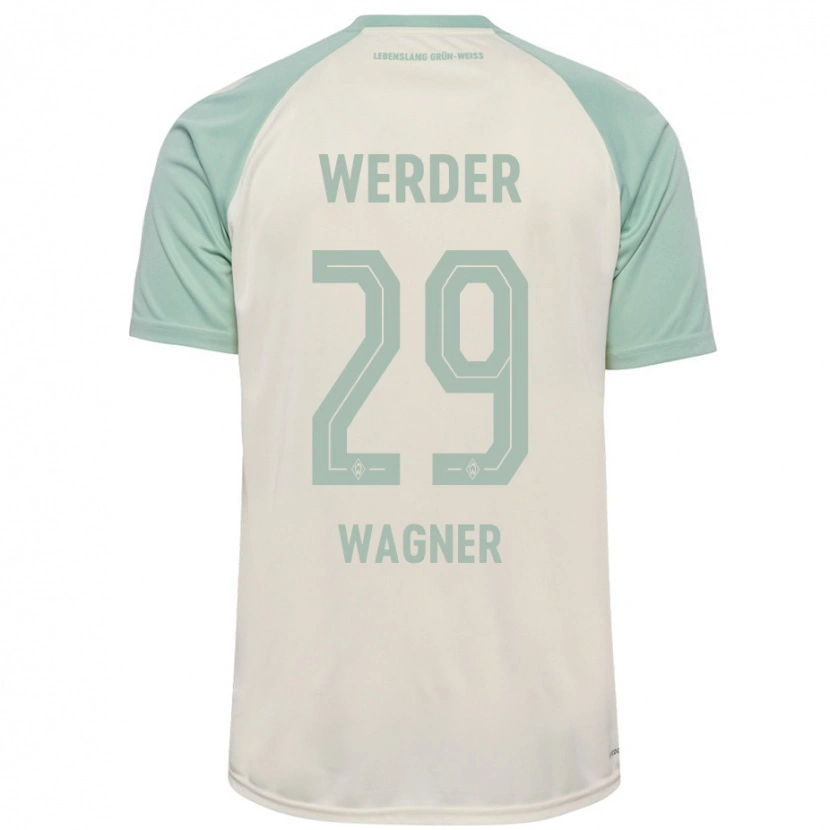 Danxen Niño Camiseta Paul Wagner #29 Blanquecino Verde Claro 2ª Equipación 2024/25 La Camisa