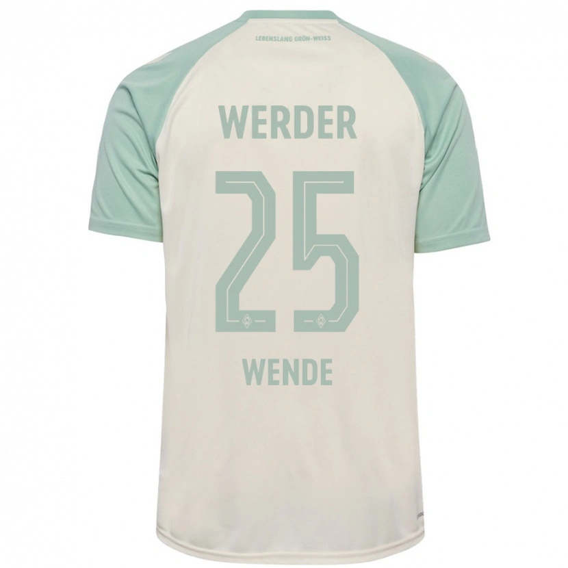 Danxen Niño Camiseta Johanna Wende #25 Blanquecino Verde Claro 2ª Equipación 2024/25 La Camisa