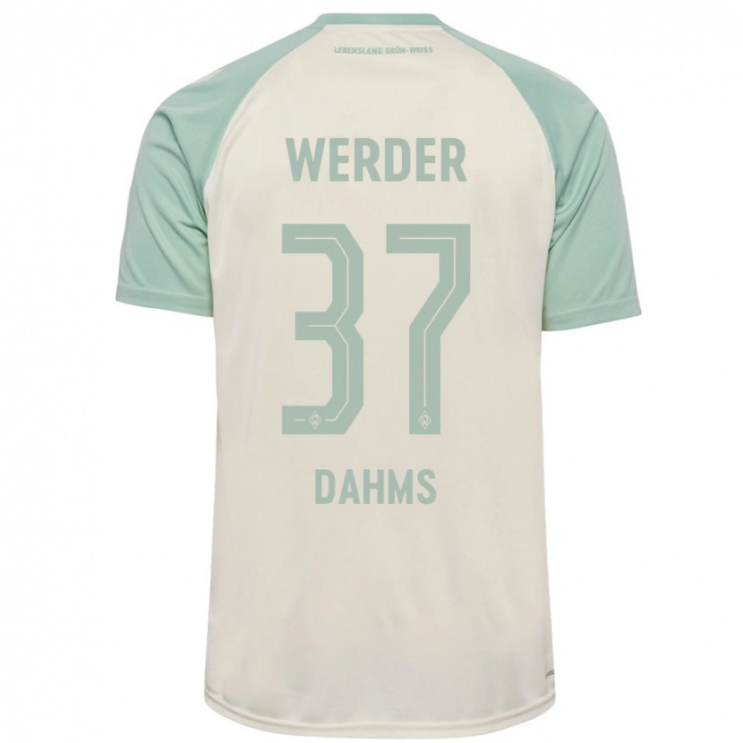 Danxen Niño Camiseta Lena Dahms #37 Blanquecino Verde Claro 2ª Equipación 2024/25 La Camisa