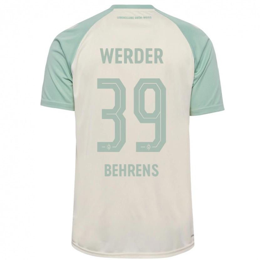 Danxen Niño Camiseta Jette Behrens #39 Blanquecino Verde Claro 2ª Equipación 2024/25 La Camisa