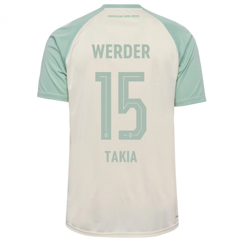 Danxen Niño Camiseta Toirik Onlam Takia #15 Blanquecino Verde Claro 2ª Equipación 2024/25 La Camisa