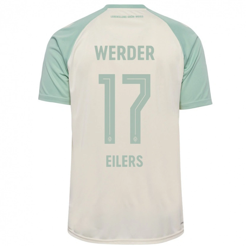 Danxen Niño Camiseta Jonas Eilers #17 Blanquecino Verde Claro 2ª Equipación 2024/25 La Camisa