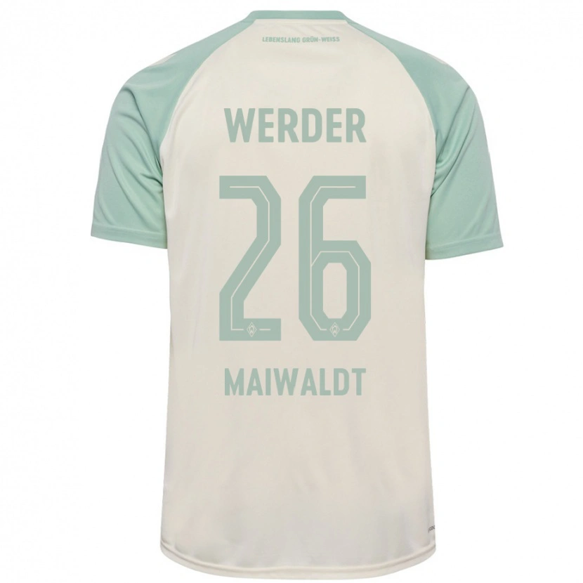 Danxen Niño Camiseta Julius Maiwaldt #26 Blanquecino Verde Claro 2ª Equipación 2024/25 La Camisa