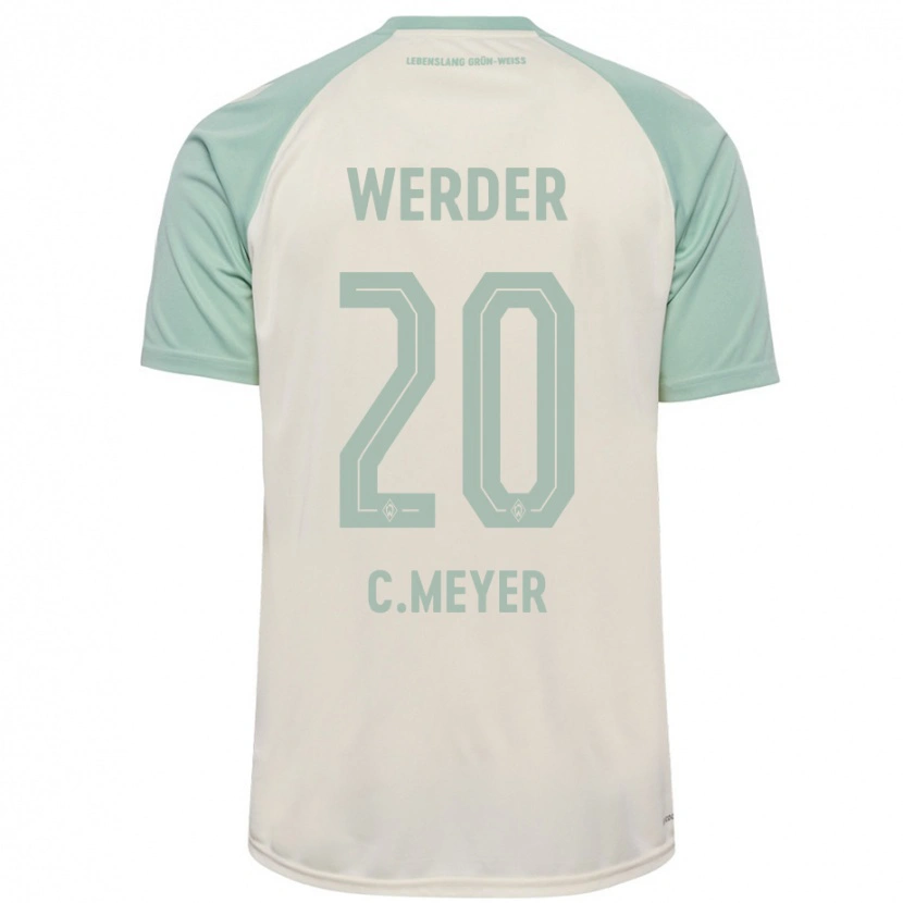 Danxen Niño Camiseta Christin Meyer #20 Blanquecino Verde Claro 2ª Equipación 2024/25 La Camisa