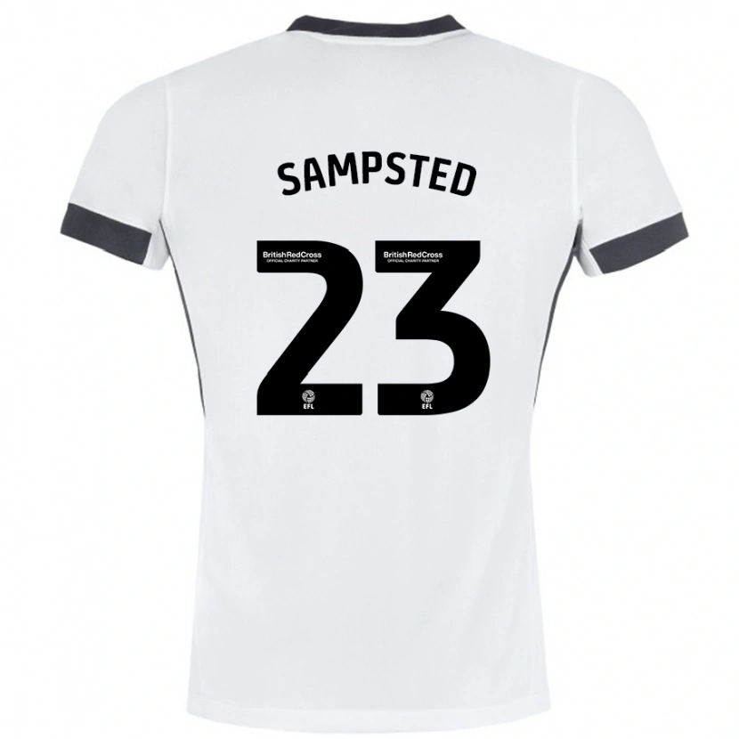 Danxen Niño Camiseta Alfons Sampsted #23 Blanco Negro 2ª Equipación 2024/25 La Camisa