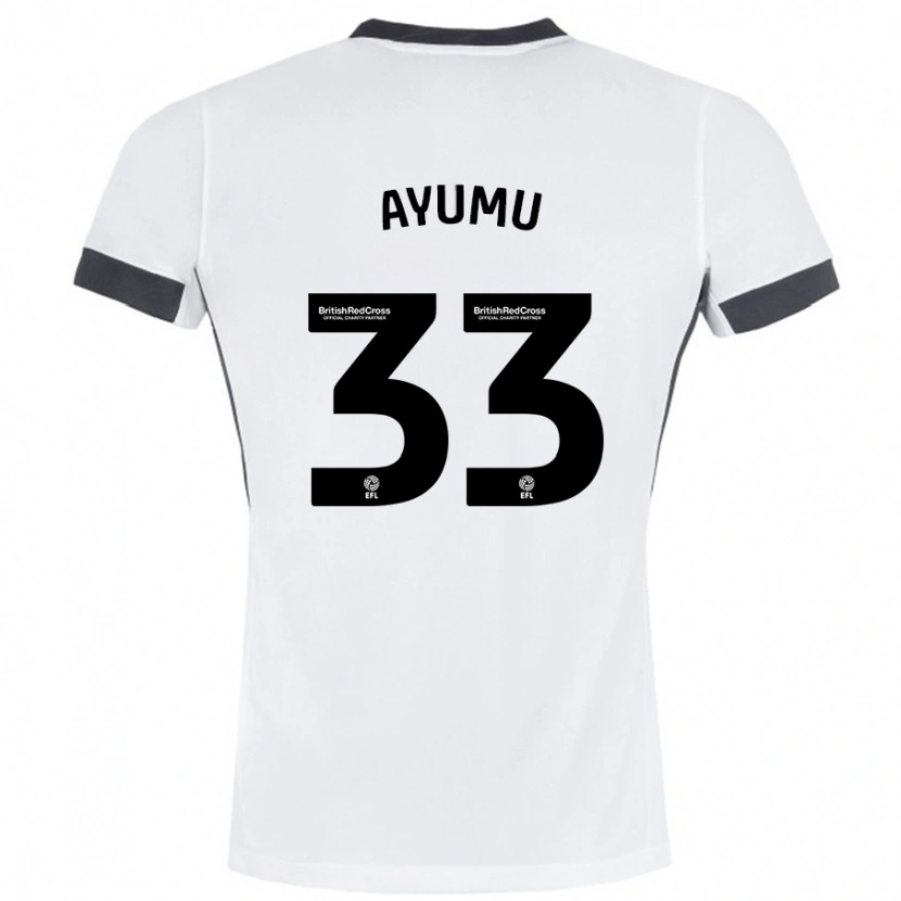 Danxen Niño Camiseta Ayumu Yokoyama #33 Blanco Negro 2ª Equipación 2024/25 La Camisa