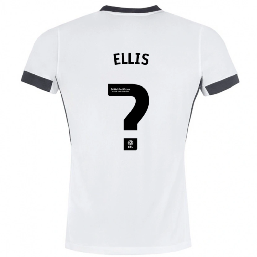 Danxen Niño Camiseta O'shea Ellis #0 Blanco Negro 2ª Equipación 2024/25 La Camisa