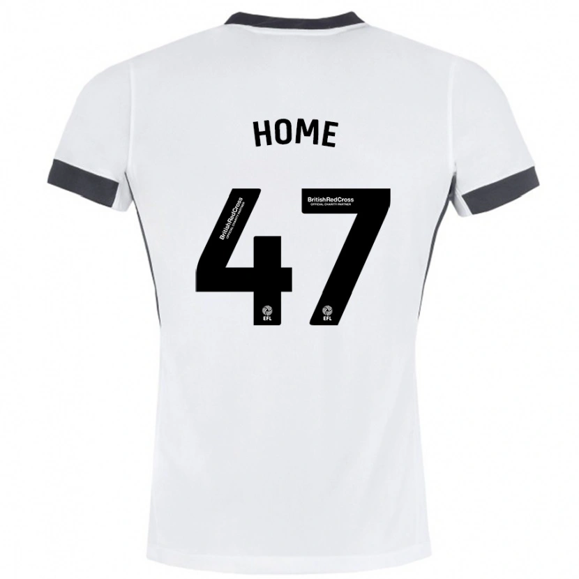 Danxen Niño Camiseta Josh Home #47 Blanco Negro 2ª Equipación 2024/25 La Camisa