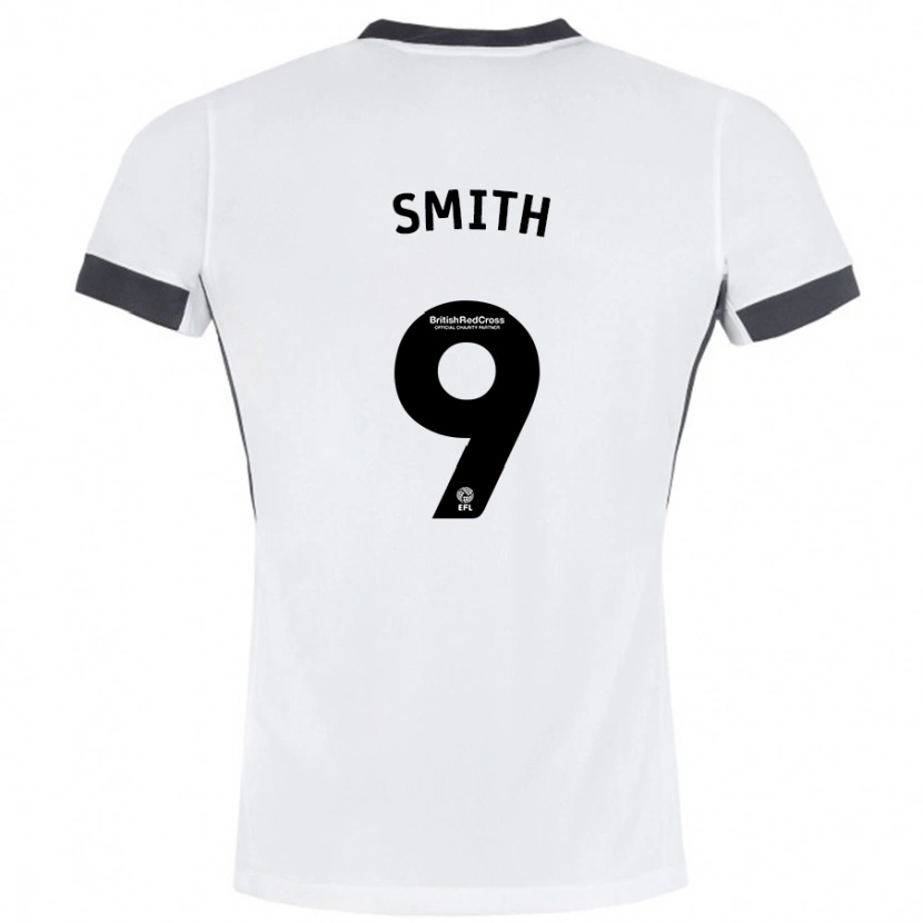 Danxen Niño Camiseta Libby Smith #9 Blanco Negro 2ª Equipación 2024/25 La Camisa