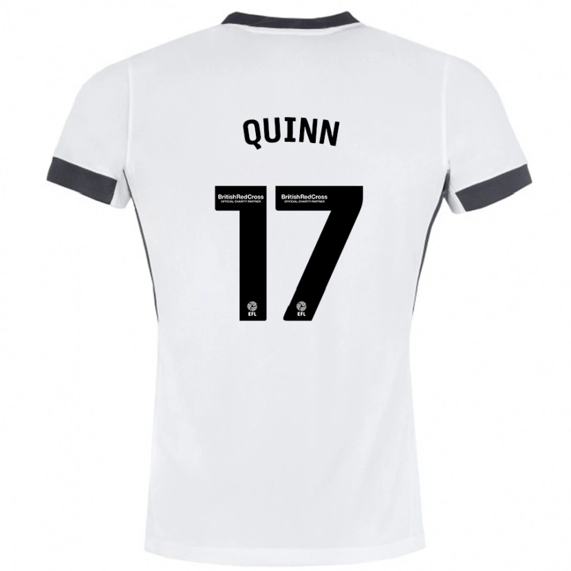 Danxen Niño Camiseta Lucy Quinn #17 Blanco Negro 2ª Equipación 2024/25 La Camisa