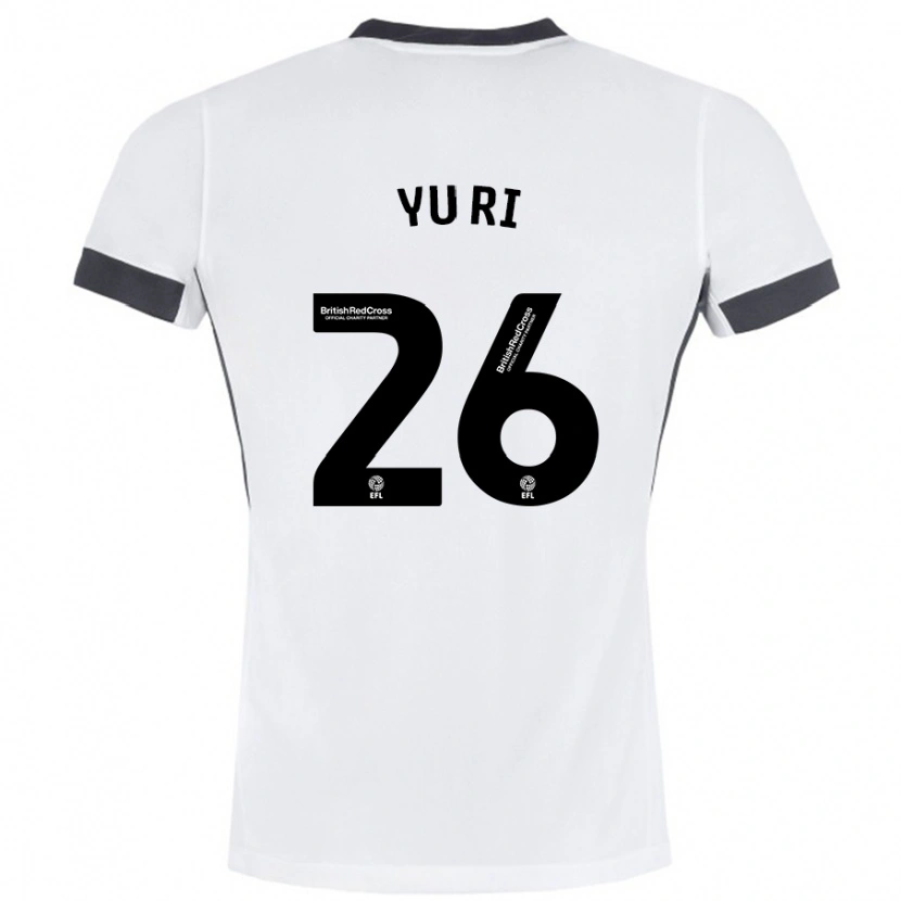 Danxen Niño Camiseta Choe Yu-Ri #26 Blanco Negro 2ª Equipación 2024/25 La Camisa