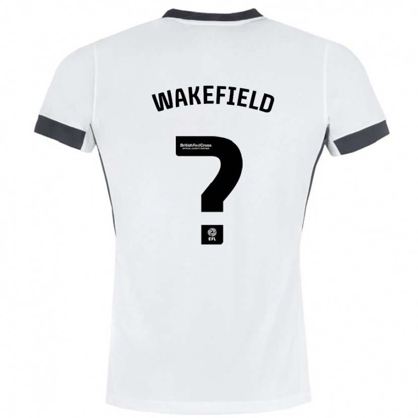 Danxen Niño Camiseta Kieran Wakefield #0 Blanco Negro 2ª Equipación 2024/25 La Camisa