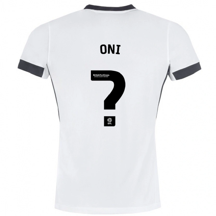 Danxen Niño Camiseta Ifeoluwa Oni #0 Blanco Negro 2ª Equipación 2024/25 La Camisa