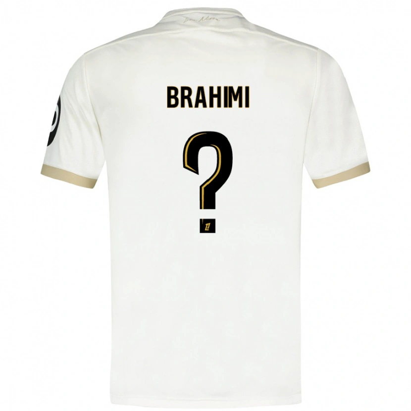 Danxen Niño Camiseta Billal Brahimi #0 Blanco Dorado 2ª Equipación 2024/25 La Camisa