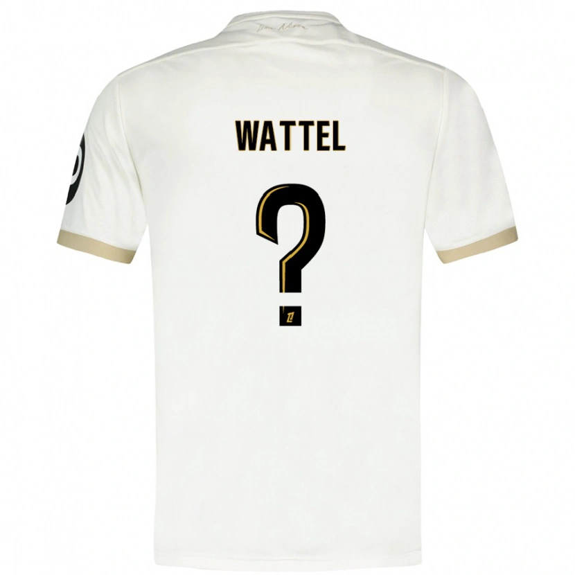 Danxen Niño Camiseta Sami Wattel #0 Blanco Dorado 2ª Equipación 2024/25 La Camisa