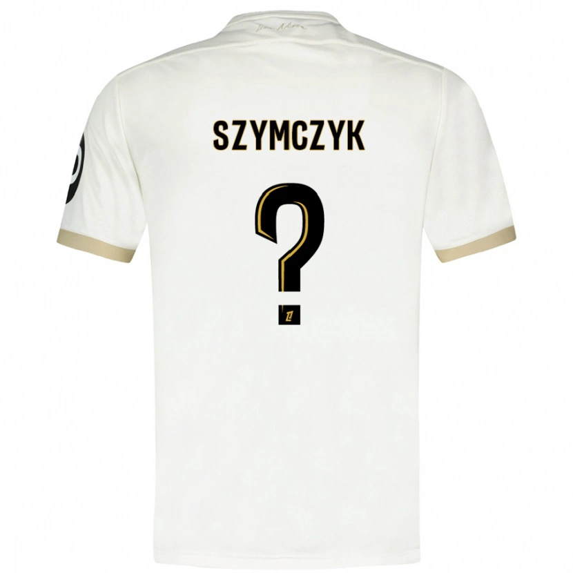 Danxen Niño Camiseta Kacper Szymczyk #0 Blanco Dorado 2ª Equipación 2024/25 La Camisa