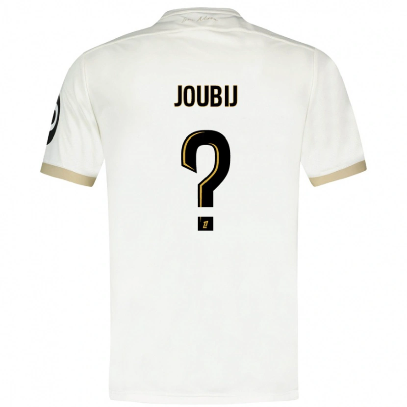 Danxen Niño Camiseta Neil Joubij #0 Blanco Dorado 2ª Equipación 2024/25 La Camisa